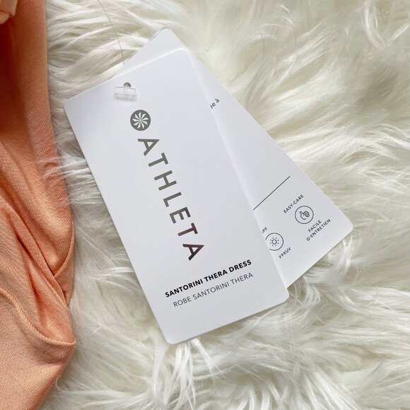 NEW 105$ Athleta Tall Desert Rose Orange Santorini Thera Swing Sleeveless Dress - Picture 10 of 11